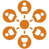 Circular arrangement of avatar symbols